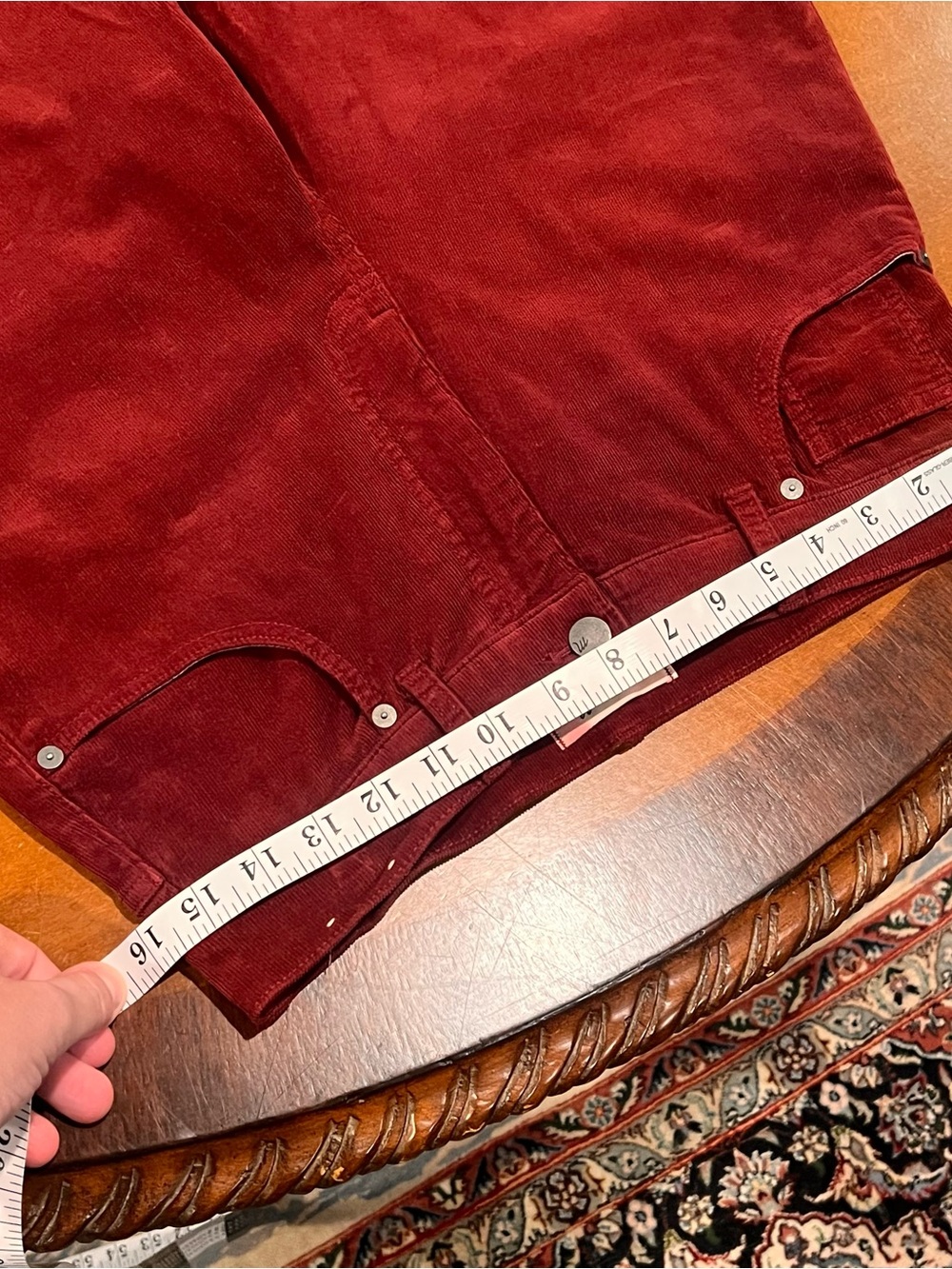 Madewell Women’s Superwide-Leg Pant Burgundy Corduroy 28 - Picture 13 of 16